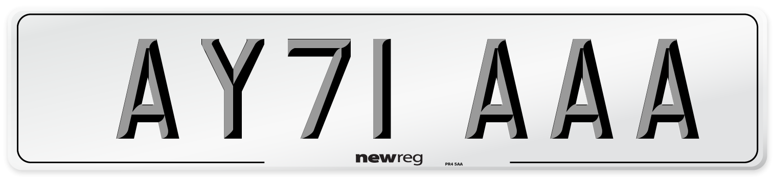 AY71 AAA Number Plate from New Reg